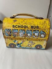 Vintage 1960s Walt Disney School Bus Metal Lunch Box. - No Thermos picture