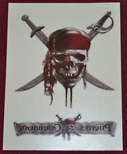 LOT OF 25 DISNEY PIRATES OF THE CARIBBEAN SKULL TEMPORARY PARTY TATTOO STICKER picture
