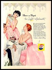 1957 Pepsi-Cola Soda Drink Vintage PRINT AD Pink Dress Bridesmaids Art Wedding picture