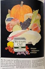 Wesson Oil - Antique Ad - 1924 - Full Page - Full Color - Beautiful picture