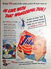 IN LOVE WITH THAT WONDERFUL TIDE 1950 Vintage Print Ad - Ocean of Suds - VTG picture