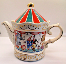 Vintage Sadler Edwardian Entertainments Carousel Tea Pot Staffordshire England picture