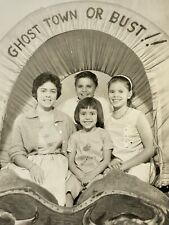 AhF) Found Photograph Knott's Berry Farm Wagon Ghost Town Or Bust Family 1962 picture