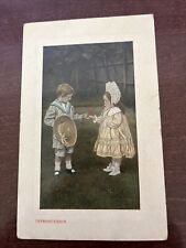 Vintage 1908 Young Boy handing Young Girl a Flower, Millar & Lang, Introduction picture