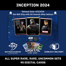 Topps Star Wars Card Trader INCEPTION 2024 - ALL Super Rare, R, UC Sets 90 picture