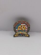Domino's Pizza Enamel Hat Pin LAND OF THE FREE HOME  OF THE PIZZA  picture
