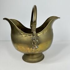 Vintage Brass Bucket Lion Head Decor Helmet Small picture