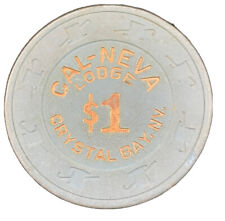 Club Cal Neva Lodge $1.00 Casino Poker Chip Crystal Bay NV Token Circa 1980 Gold picture