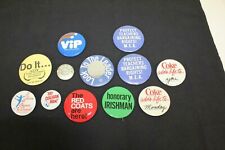 Lot of 12 Collectible Pinbacks Buttons Red Coats 1949 U.A. W. Irishman picture