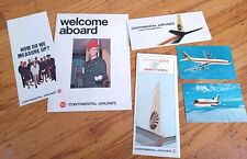 Continental Airlines Vintage Travel Brochure Ephemera Lot of 6 1970 picture