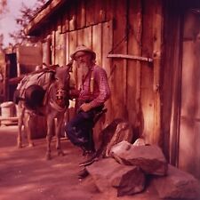 c1950s Knotts Berry Farm~Ghost Town~Amusement Park~Donkey~120mm VTG Film Slide picture