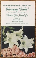 Flowery Talks March, 1959 Maple City Floral Co. Monmouth, Illinois Booklet picture