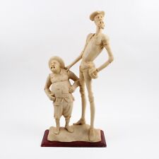Vtg Don Quixote and Sancho Twentieth Century White Paste Sculptures Figurine 18
