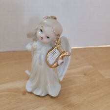 Vintage Ceramic angel playing harp made in Japan  picture