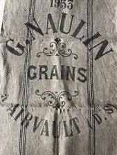 Genuine Vintage French LINEN Grain Sack 1933s Original picture
