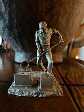 Vintage Ron Hinote *The Foundry Worker* Fine Pewter Signed Franklin Mint 1978 picture