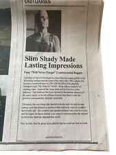 RARE Eminem Death of Slim Shady The Detroit News Obituary Promo May 13, 2024 picture