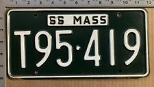 1966 Massachusetts trailer license plate T95-419 high grade original 13408 picture