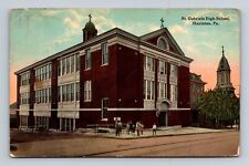 Hazleton PA-Pennsylvania, St. Gabriel's High School, Vintage c1914 Postcard picture