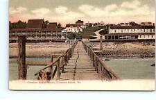 CRESCENT BEACH, ME Maine ~ View of HOTELS From PIER c1900s Morris Postcard picture
