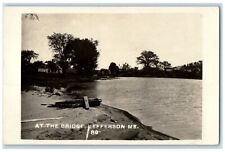 c1910's View At The Bridge Jefferson Maine ME RPPC Photo Antique Postcard picture
