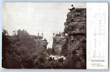 c1910's Red Rock Falls Minnesota Rock Formation Tourists Posted Antique Postcard picture