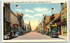Postcard North King Street looking N from Public Square, Martinsburg WV H107 picture