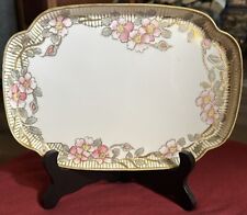 Antique Nippon Morimura Vanity Dresser Tray Hand Painted Flowers Stunning c.1910 picture