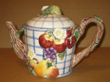 Vintage Omnibus by Fitz and Floyd Fruit Arbor Teapot  1994 picture