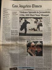 Israel Palestine Violence / 3 Dead In Jerusalem September 28 1996 Newspaper picture