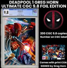 Deadpool #1 Ultimate Edition CGC 9.8 LTD To 200 Greg Horn FOIL w/COA SOLD OUT picture