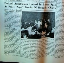 Mount Holyoke News October 22 1954 Robert Frost Student Newspaper picture
