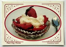 1970s Plant City FL Florida Strawberry Capital Festival Shortcake Postcard Cream picture
