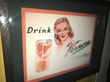 Drink Vernor's Ginger Ale Detroit Soda Fountain Diner Lighted Man Cave Bar Sign picture