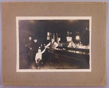 Early Bar Interior Photograph Unmarked from Minnesota Estate Child Cap Gun C336 picture