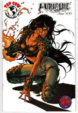 Witchblade #100 1995 Series NM+ Fantastic Realm Blue Foil Cover Image Top Cow picture