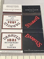 Lot Of 2 Matchbook Covers Darryl’s Restaurant  Pensacola, Florida  gmg  Unstruck picture