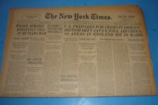 NEW YORK TIMES NEWSPAPER - 10/9/1940 - REDS WIN WORLD SERIES - WWII NAZI RAIDS picture