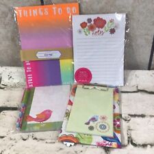 Notepads List Pads Lot Of 4 Sealed Packs Magnetic Pen Birds Flowers New picture