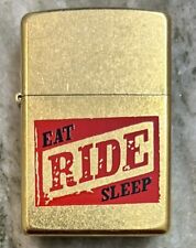 Vintage Zippo Marlboro Eat Ride and Sleep Lighter New Unstruck picture