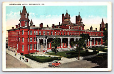 Brunswick, Georgia, The Oglethorpe Hotel Building, Cars Antique Vintage Postcard picture