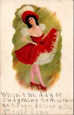 Postcard Can-Can; Lady in Red;  Showgirl Dancer Chorus Girl Ck picture