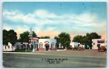 DENVER, CO Colorado ~ COLUMBINE MOTEL 1955 Roadside Linen Postcard picture