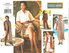 Vogue Sport 1343 Misses Jumpsuit & Long Vest, Size 6-8-10, FF picture