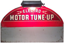 RARE ELECTRO MOTOR TUNE-UP VINT c1950'S ENAMEL/STEEL 19x30