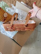 Longaberger 1991 May Series Rose Basket~Protector~Original Liner 2ND EDITION EUC picture