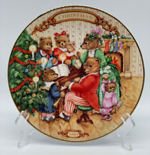 AVON Vintage 1989 Together For Christmas Bears Plate In Box picture