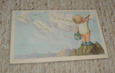 Charles Twelvetrees Bare Butt Boy Paints Clouds c1915 Postcard picture