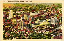 Vintage Postcard- DOWNTOWN, AKRON, OH. Early 1900s picture