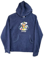 Vintage Mickey Disneyland Resort Hoodie Youth XL Navy Blue Fleece Embroidered picture